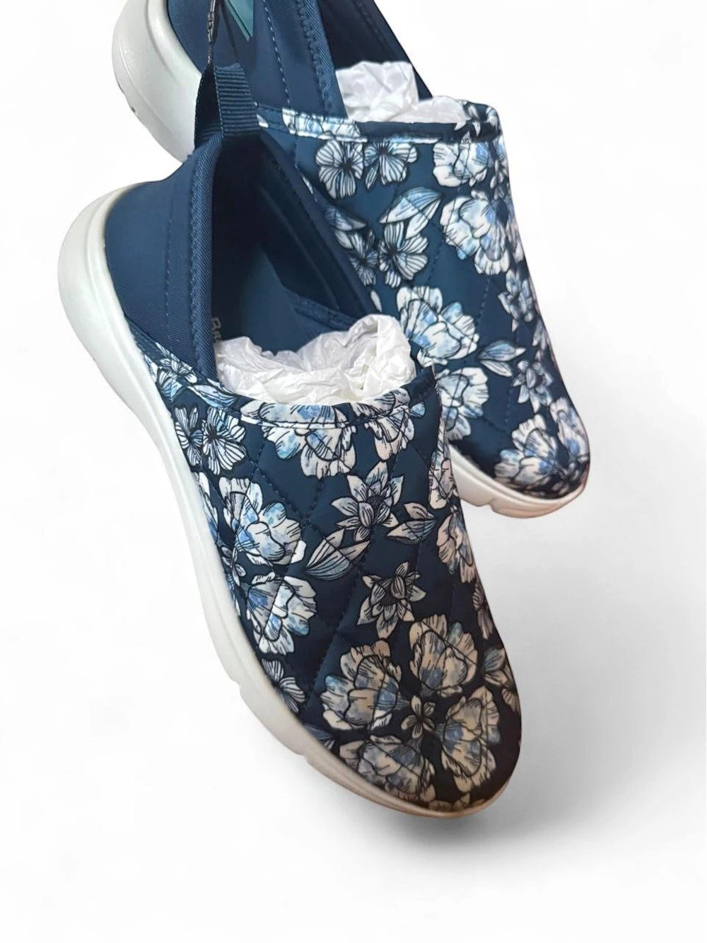 Vera Bradley VB Cloud Convertible Slip-On Sneakers Blue & White US 7